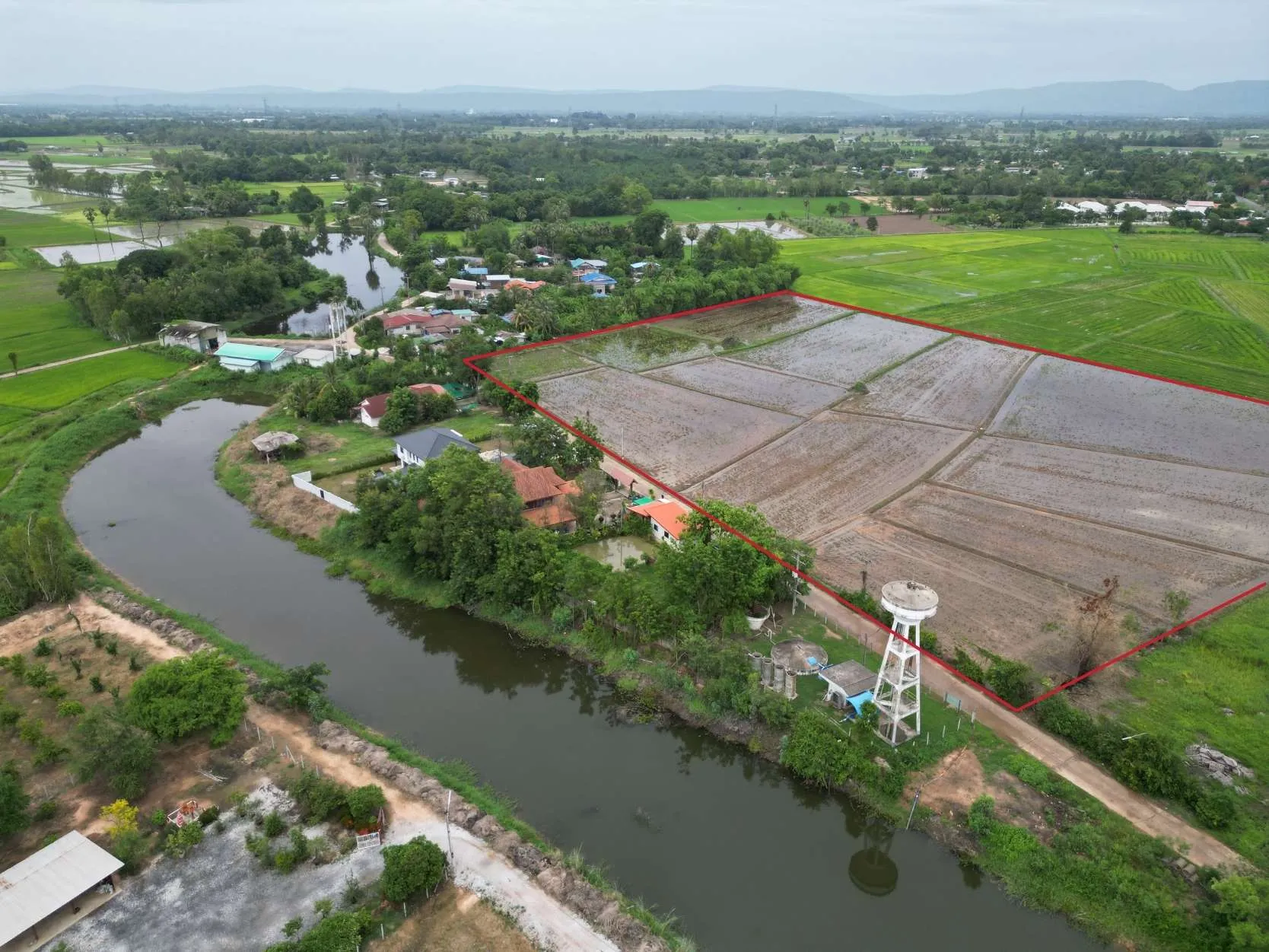 ขายที่ดินแปลงใหญ่ 18 ไร่กว่า หน้ากว้าง 182 เมตร ทำเลศักยภาพ ใกล้ไทยแอโรว์ รูปที่ 4