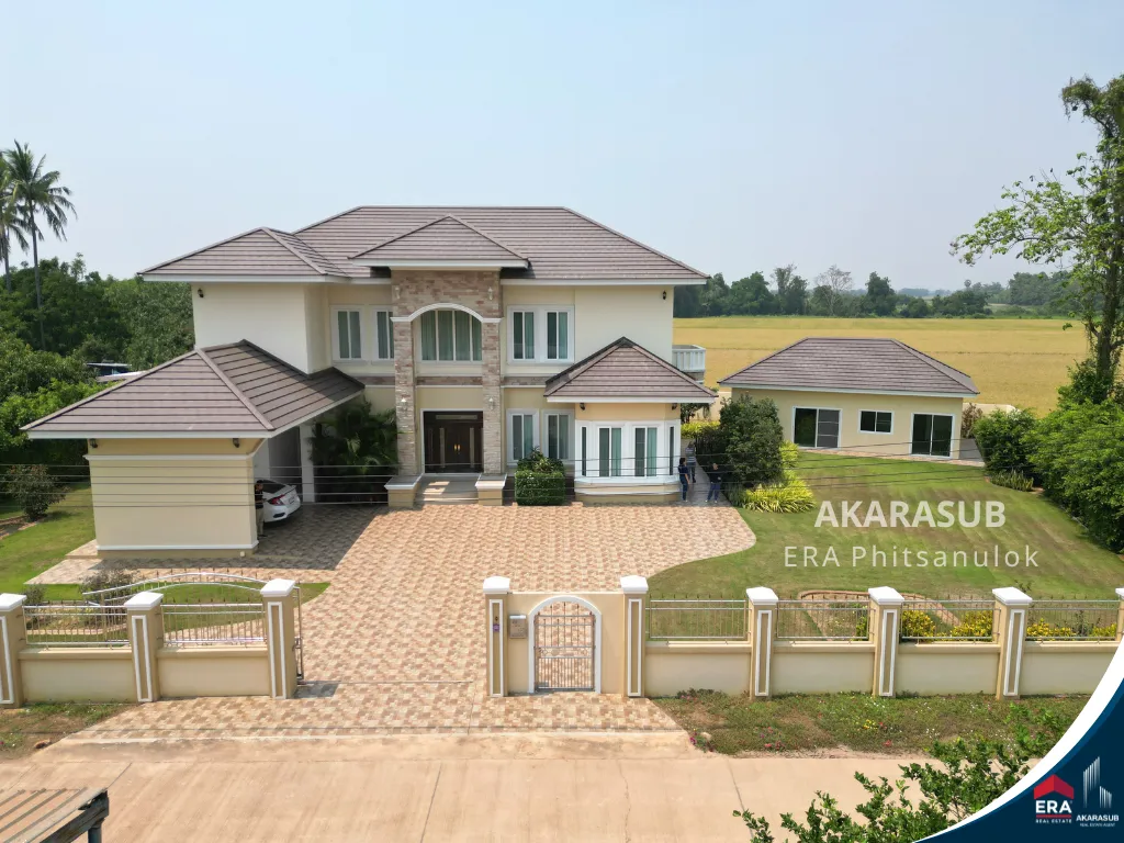 ขายบ้านหรู บนที่ดิน 1ไร่ ใช้วัสดุอย่างดี พร้อมเฟอร์นิเจอร์นำเข้า ใกล้ม.นเรศวร จ.พิษณุโลก รูปที่ 1