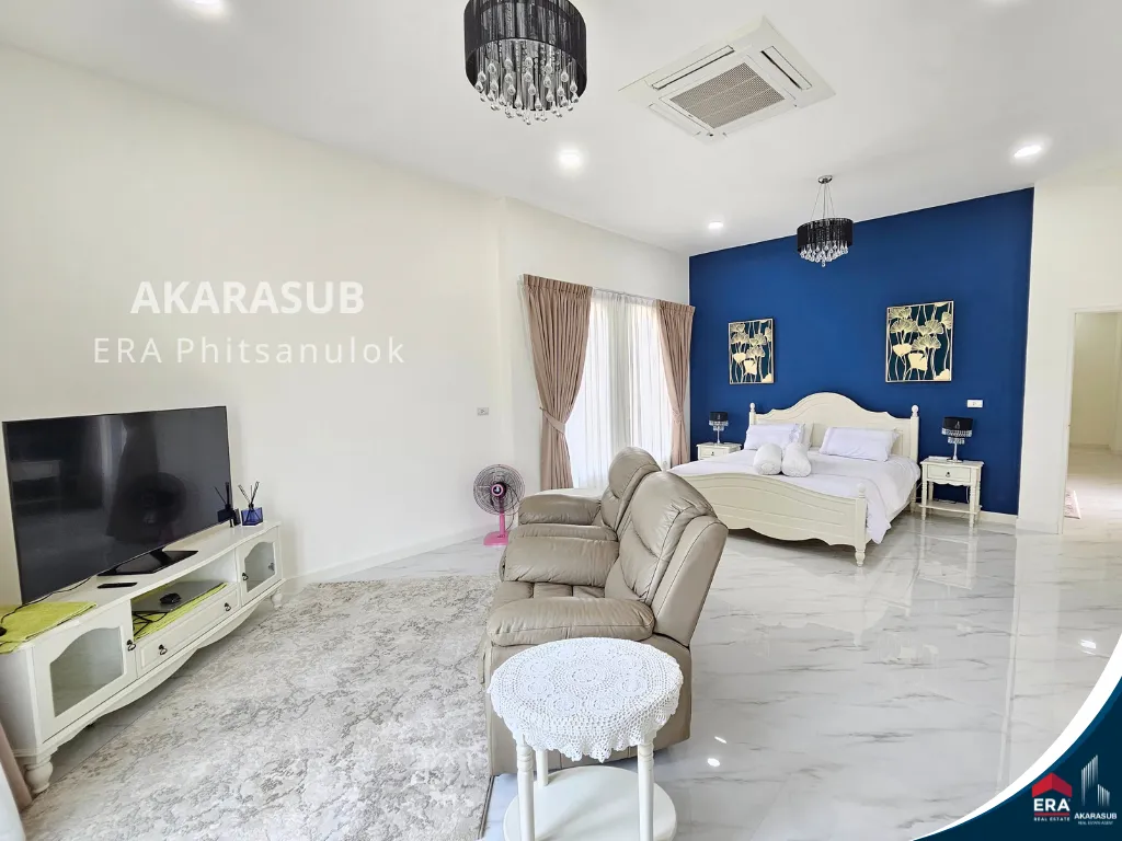 ขายบ้านหรู บนที่ดิน 1ไร่ ใช้วัสดุอย่างดี พร้อมเฟอร์นิเจอร์นำเข้า ใกล้ม.นเรศวร จ.พิษณุโลก รูปที่ 13