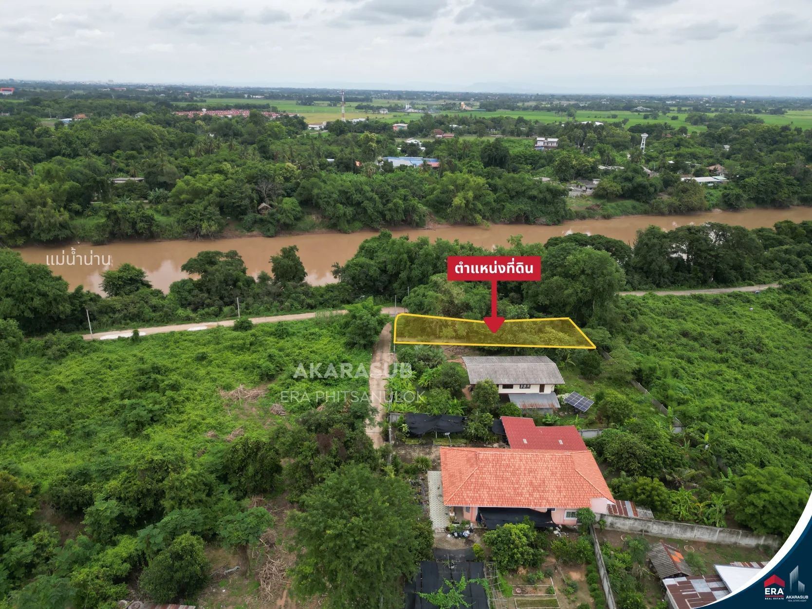 ที่ดินแปลงมุม 190 ตร.ว ริมแม่น้ำน่าน ใกล้ ม.นเรศวร รูปที่ 4