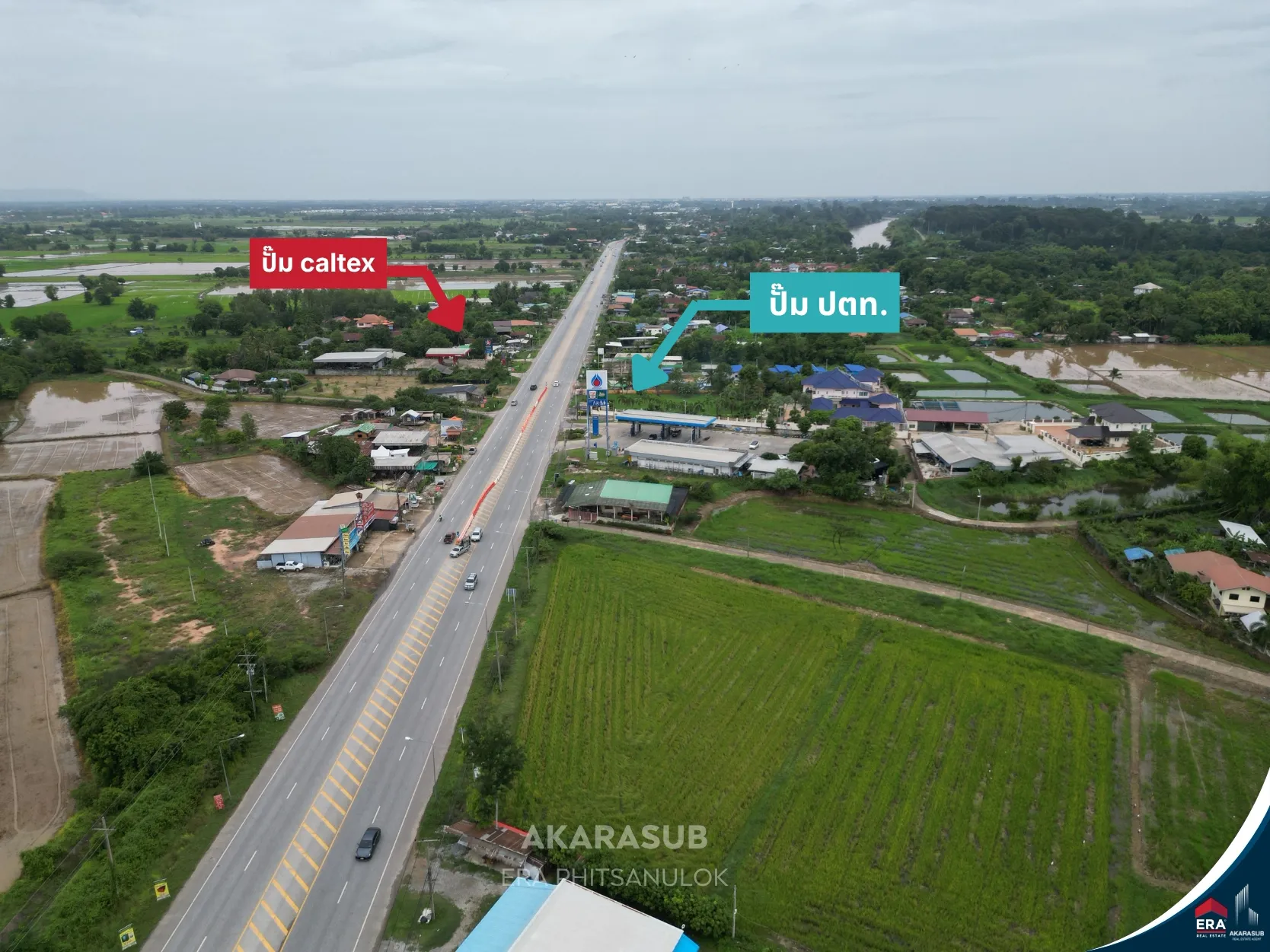 ที่ดิน 3 ไร่ ติดถนนใหญ่ หน้ากว้าง 60 เมตร ทำเลศักยภาพสูง ใกล้แยกแสงดาว อ.เมืองพิษณุโลก รูปที่ 2