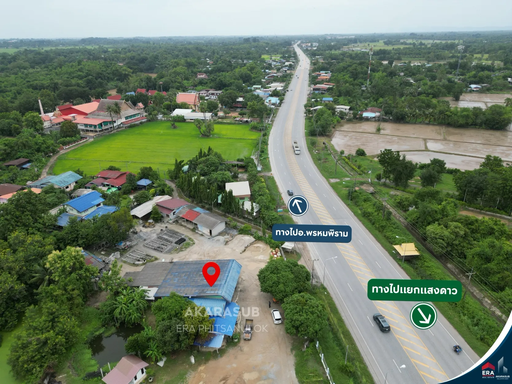 ที่ดิน 3 ไร่ ติดถนนใหญ่ หน้ากว้าง 60 เมตร ทำเลศักยภาพสูง ใกล้แยกแสงดาว อ.เมืองพิษณุโลก รูปที่ 3