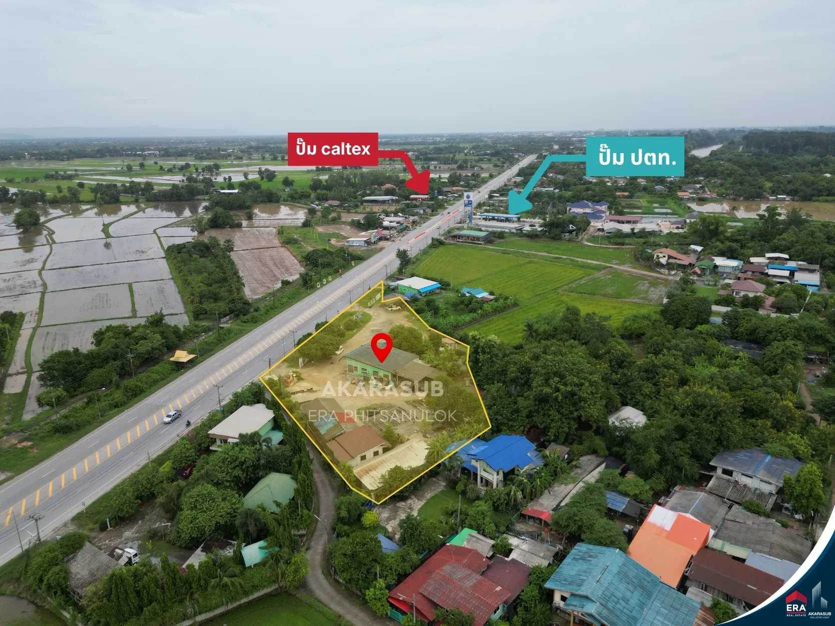 ที่ดิน 3 ไร่ ติดถนนใหญ่ หน้ากว้าง 60 เมตร ทำเลศักยภาพสูง ใกล้แยกแสงดาว อ.เมืองพิษณุโลก รูปที่ 6